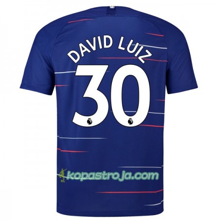 Billiga Fotbollströjor Chelsea David Luiz 30 Hemma tröja 2018/19 Kortärmad